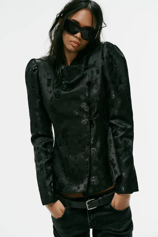 JACQUARD BLAZER WITH FROG FASTENING – image 3