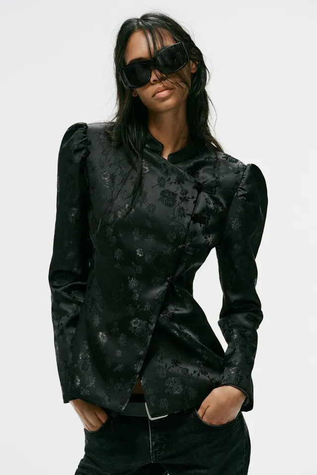 JACQUARD BLAZER WITH FROG FASTENING – image 5