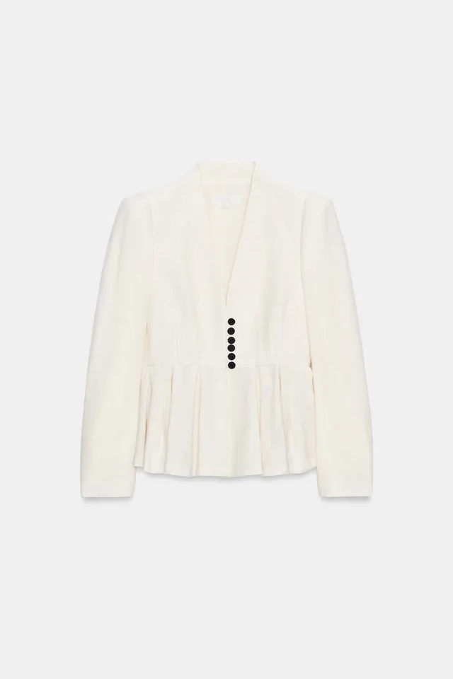 FITTED BLAZER WITH SHOULDER PADS – image 8
