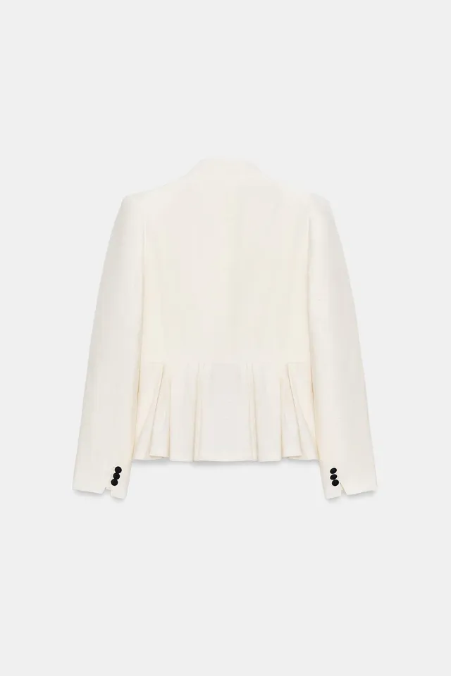 FITTED BLAZER WITH SHOULDER PADS – image 9