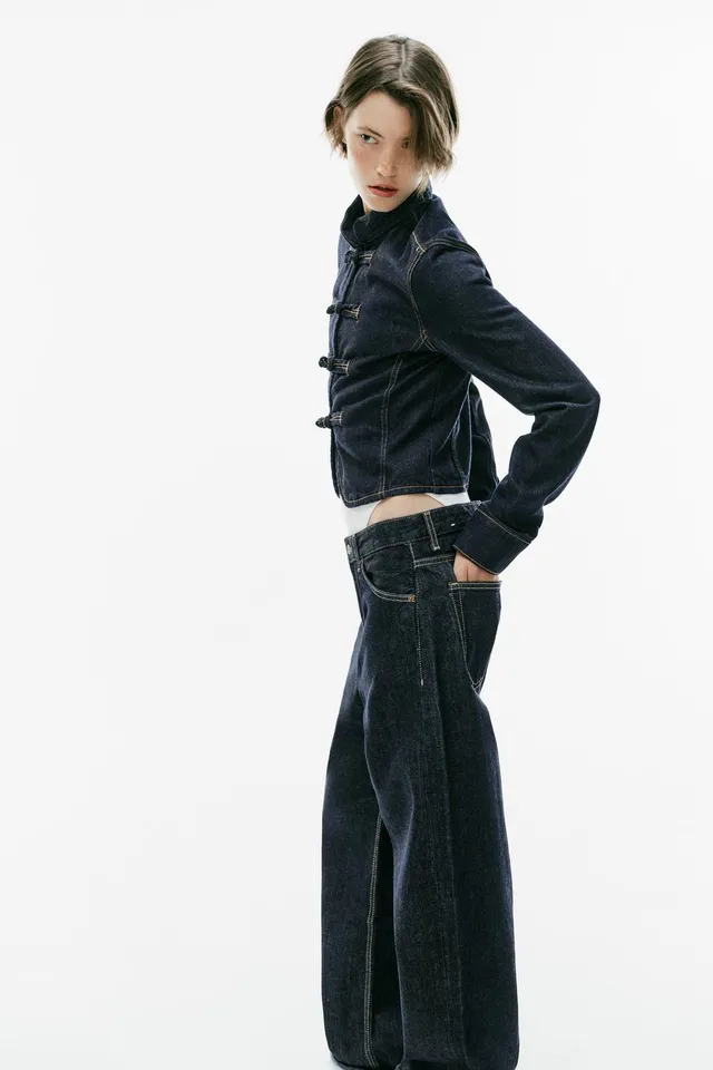 TRF FITTED DENIM JACKET WITH FROG FASTENING – image 3