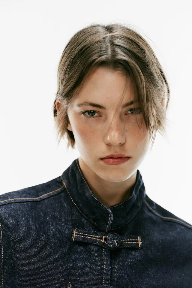 TRF FITTED DENIM JACKET WITH FROG FASTENING – image 5