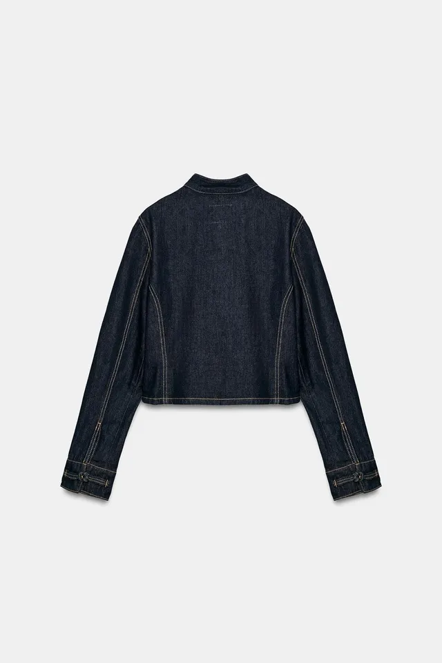 TRF FITTED DENIM JACKET WITH FROG FASTENING – image 8