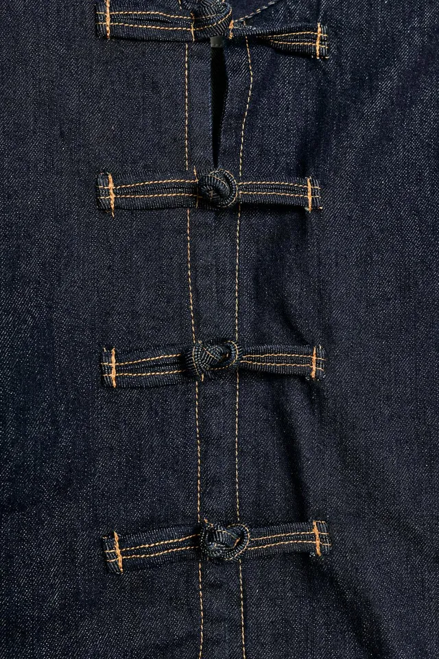 TRF FITTED DENIM JACKET WITH FROG FASTENING – image 9