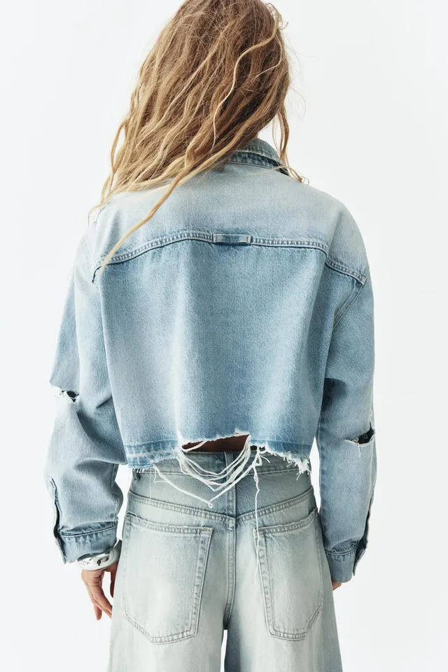 TRF CROPPED DENIM OVERSHIRT – صورة 5