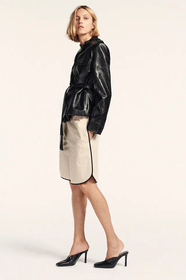 ZW COLLECTION LEATHER EFFECT JACKET