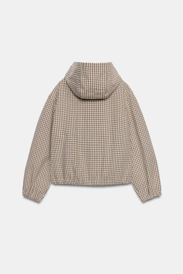 CHECKED HOODED JACKET – image 10