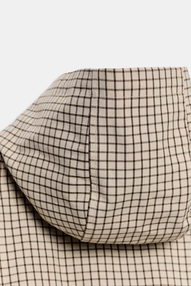 CHECKED HOODED JACKET – image 11