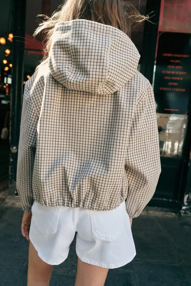 CHECKED HOODED JACKET – image 7
