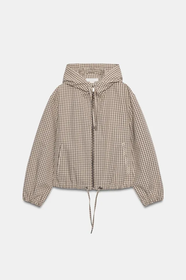 CHECKED HOODED JACKET – image 9