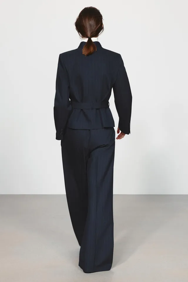 ZW COLLECTION MIXED COLLAR BLAZER WITH BELT – image 5
