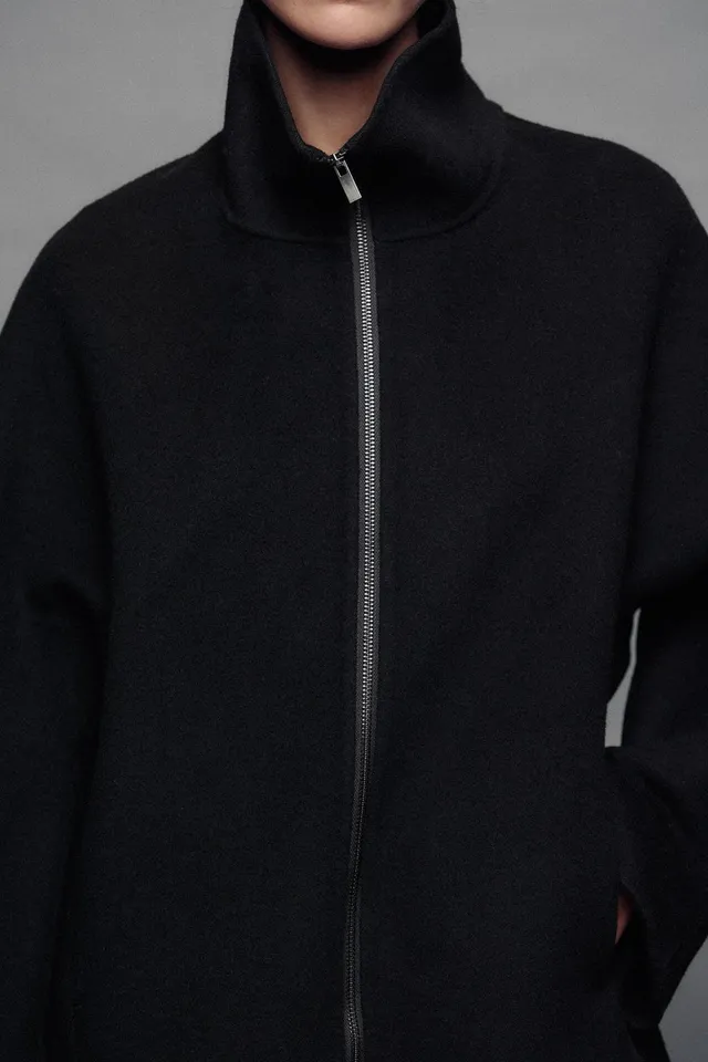 SHORT WOOL BLEND COAT ZW COLLECTION – image 4