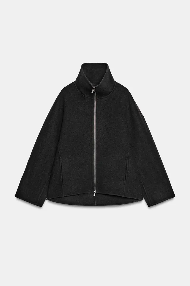 SHORT WOOL BLEND COAT ZW COLLECTION – image 6