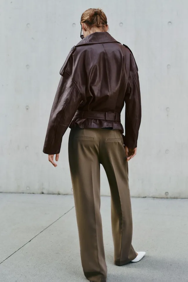 100% LEATHER BELTED JACKET – image 5