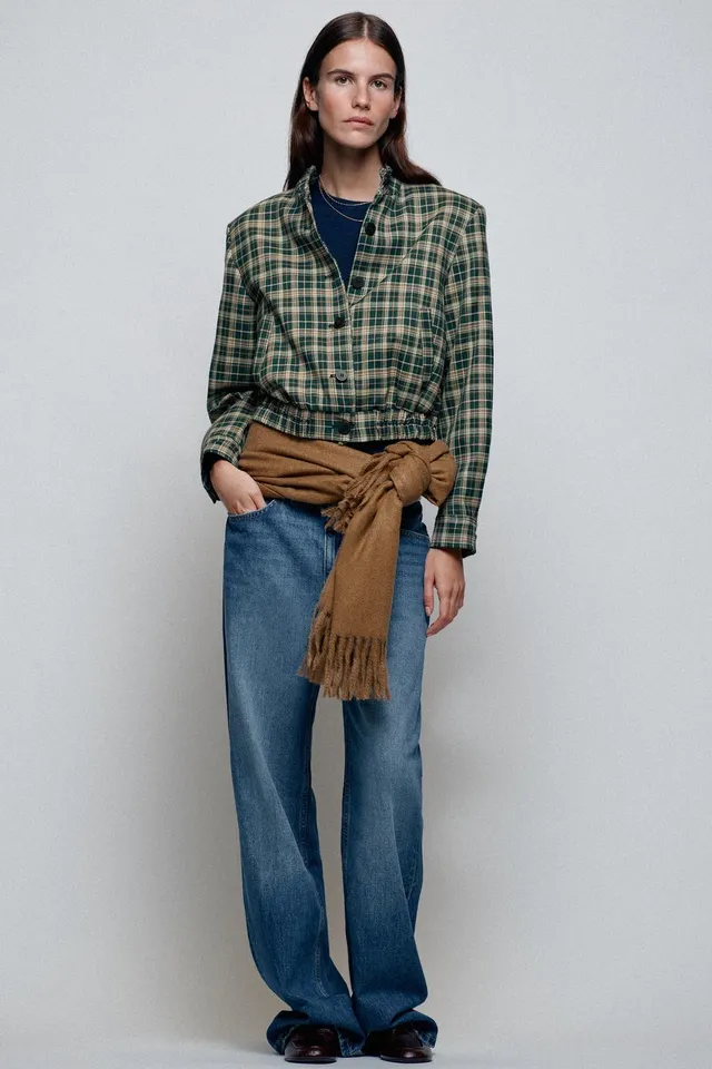 CHECK BOMBER JACKET