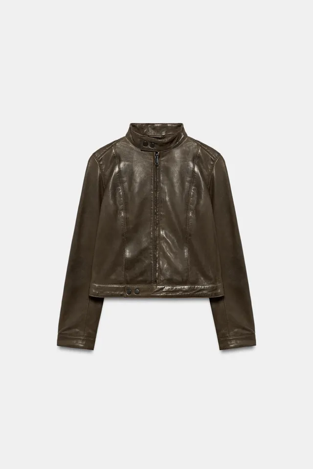 100% LEATHER ZIPPED JACKET – image 3