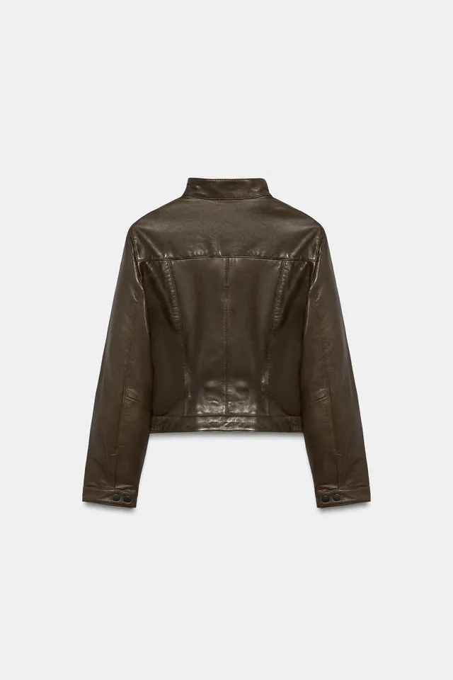 100% LEATHER ZIPPED JACKET – image 4