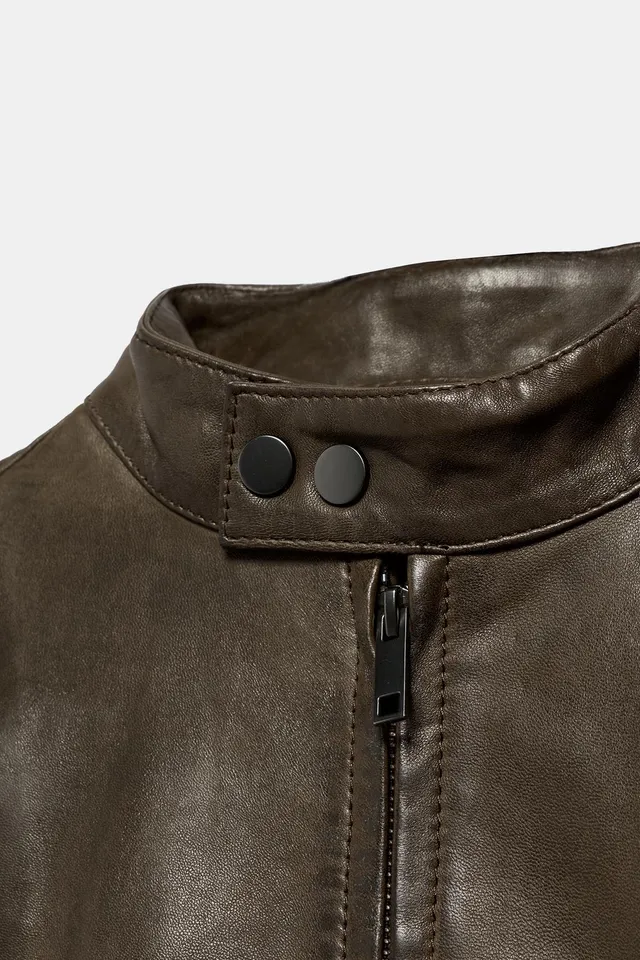 100% LEATHER ZIPPED JACKET – image 5