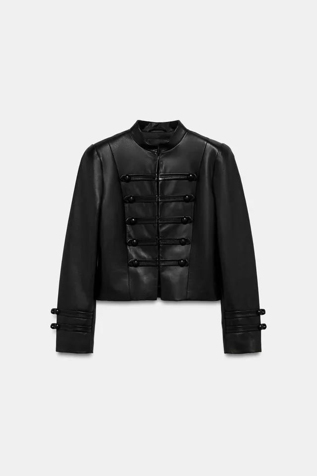 ZW COLLECTION 100% LEATHER FROG FASTENING JACKET – image 5