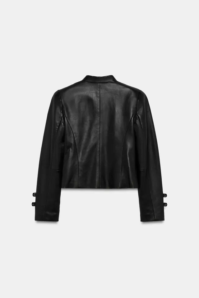 ZW COLLECTION 100% LEATHER FROG FASTENING JACKET – image 6