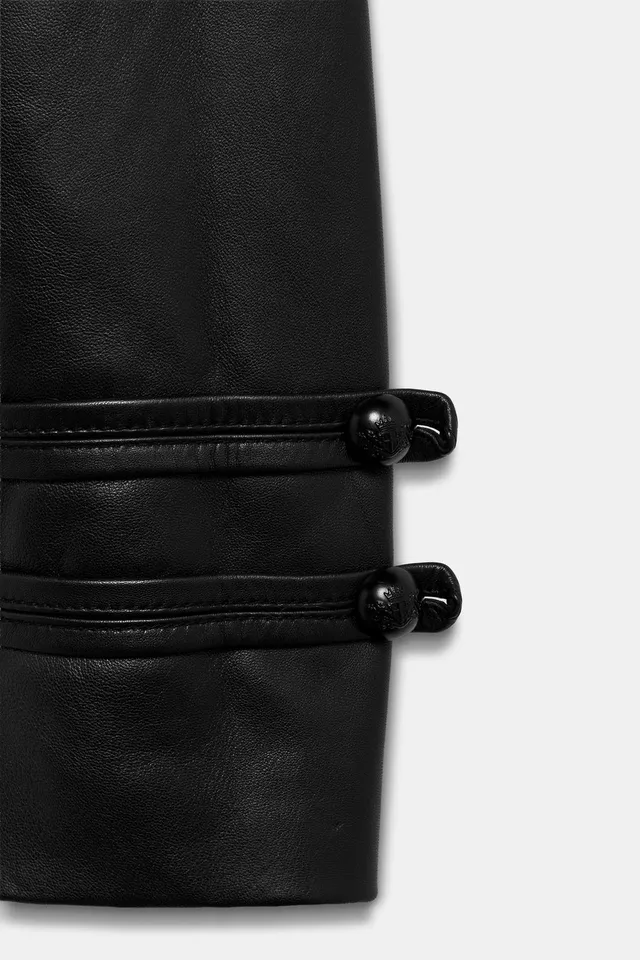 ZW COLLECTION 100% LEATHER FROG FASTENING JACKET – image 8