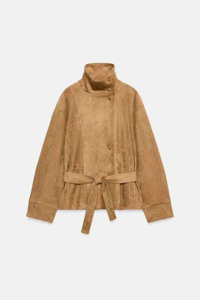 FAUX SUEDE BELTED JACKET – image 10