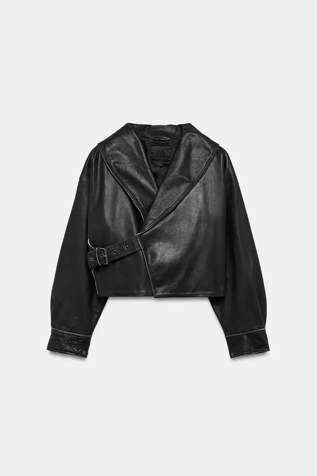 ZW COLLECTION 100% LEATHER BUCKLE JACKET – image 2