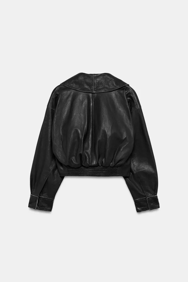 ZW COLLECTION 100% LEATHER BUCKLE JACKET – image 3