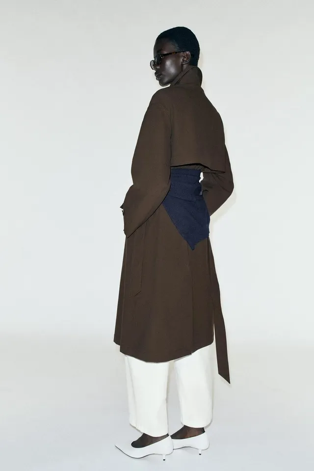 WATER-REPELLENT WINDBREAKER TRENCH COAT WITH BELT – image 3