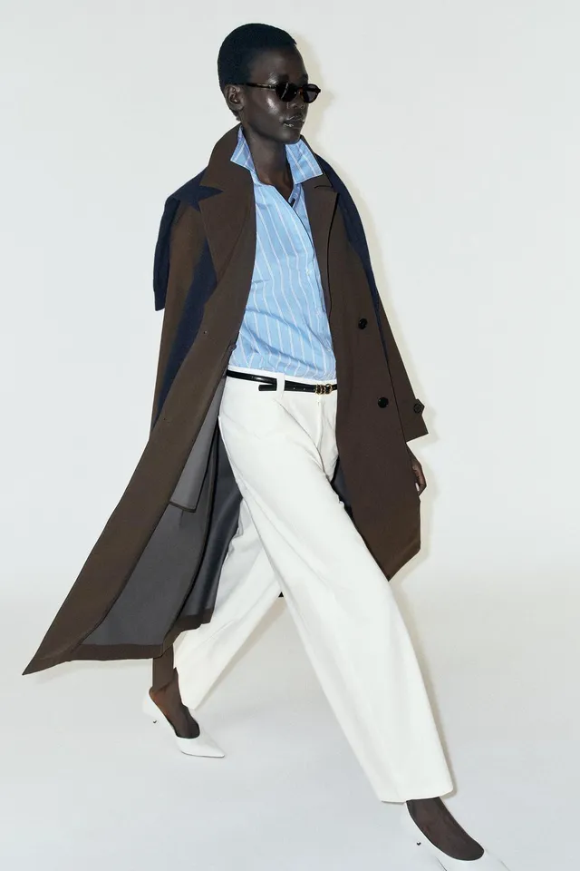 WATER-REPELLENT WINDBREAKER TRENCH COAT WITH BELT – image 6