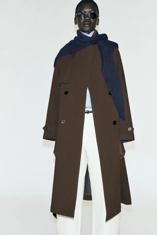 WATER-REPELLENT WINDBREAKER TRENCH COAT WITH BELT – image 7