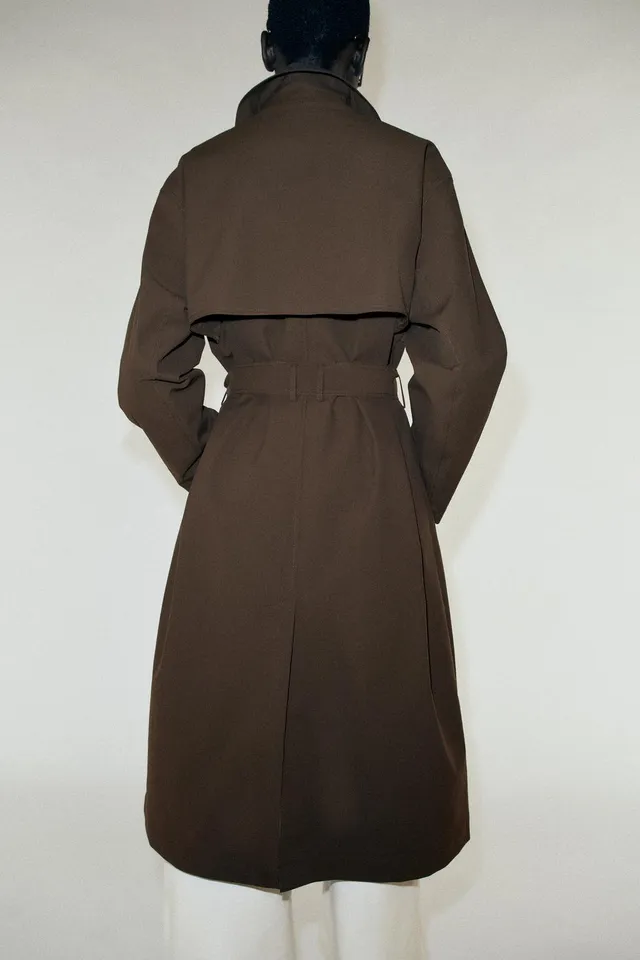 WATER-REPELLENT WINDBREAKER TRENCH COAT WITH BELT – image 8