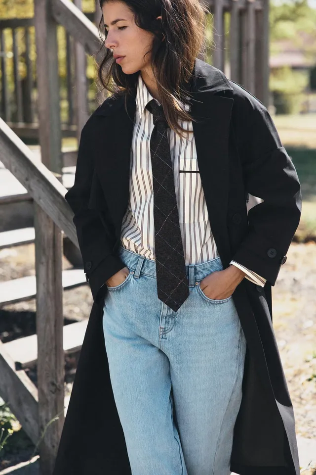 WATER-REPELLENT WINDBREAKER TRENCH COAT WITH BELT – image 5