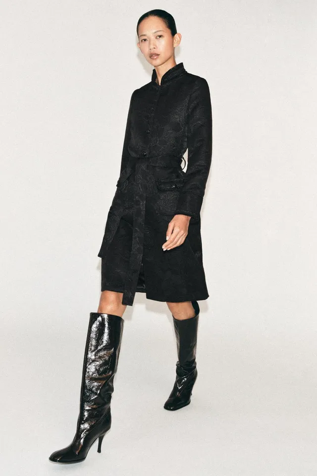 ZW COLLECTION MIDI JACQUARD COAT