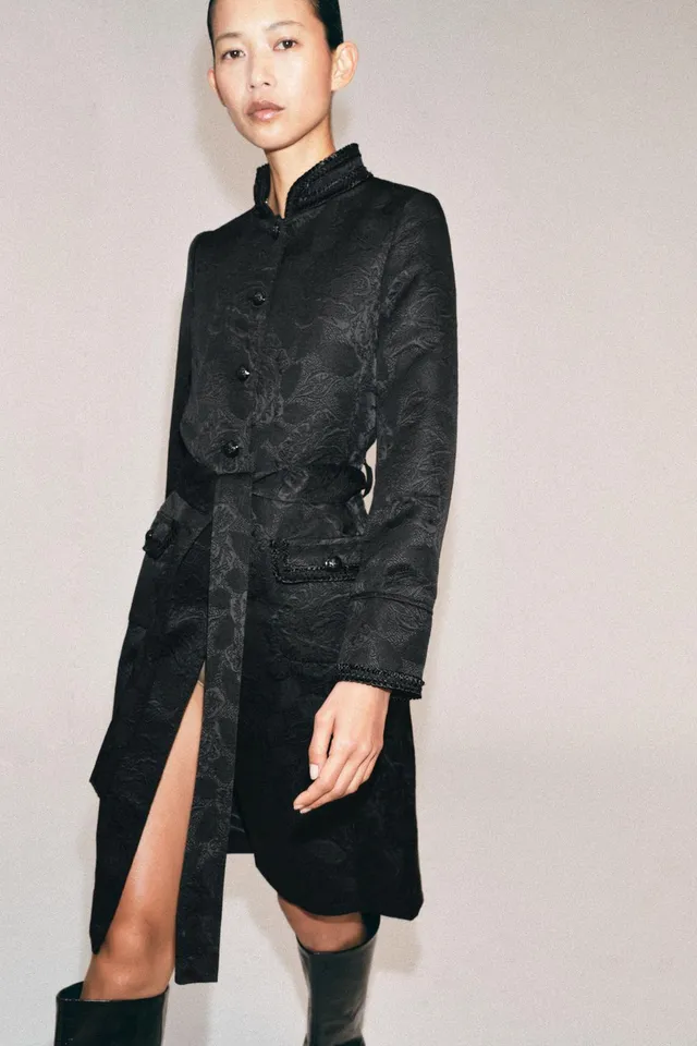 ZW COLLECTION MIDI JACQUARD COAT – image 2