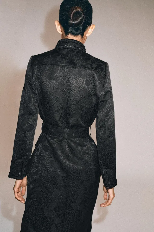ZW COLLECTION MIDI JACQUARD COAT – image 3