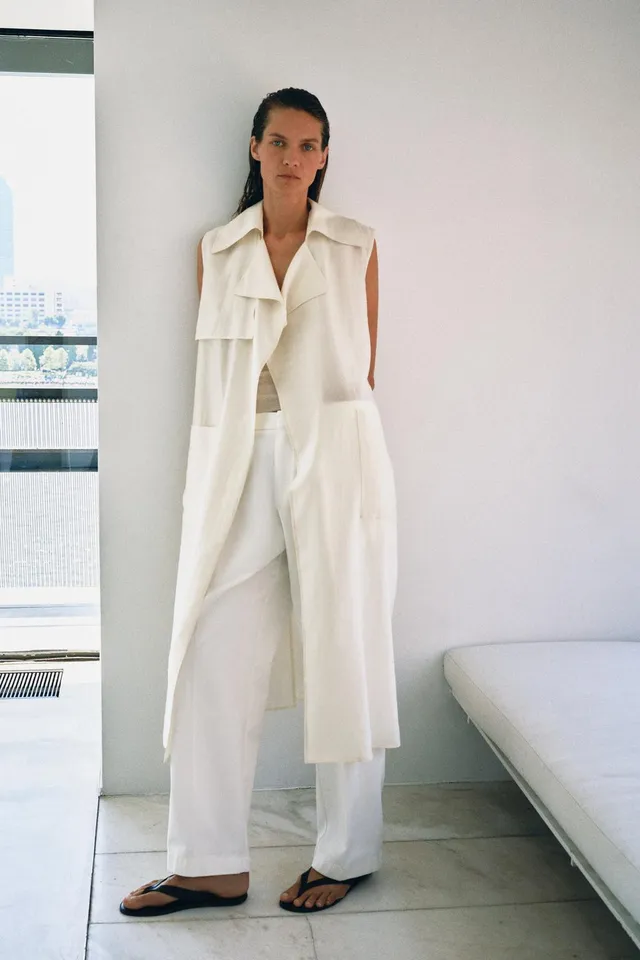 ZW COLLECTION LONG FLOWING WAISTCOAT