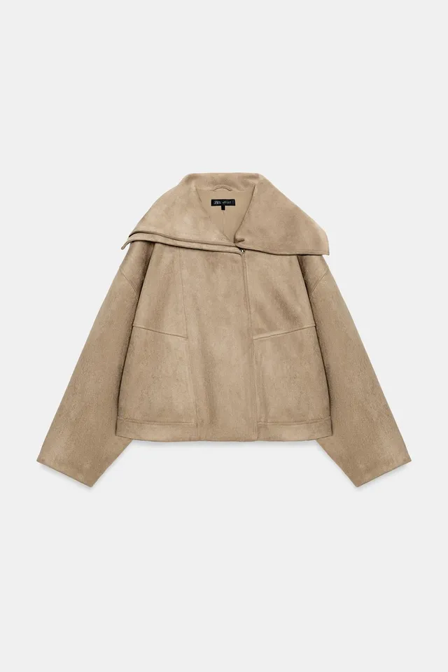 BOMBER JACKET WITH WIDE COLLAR – image 3