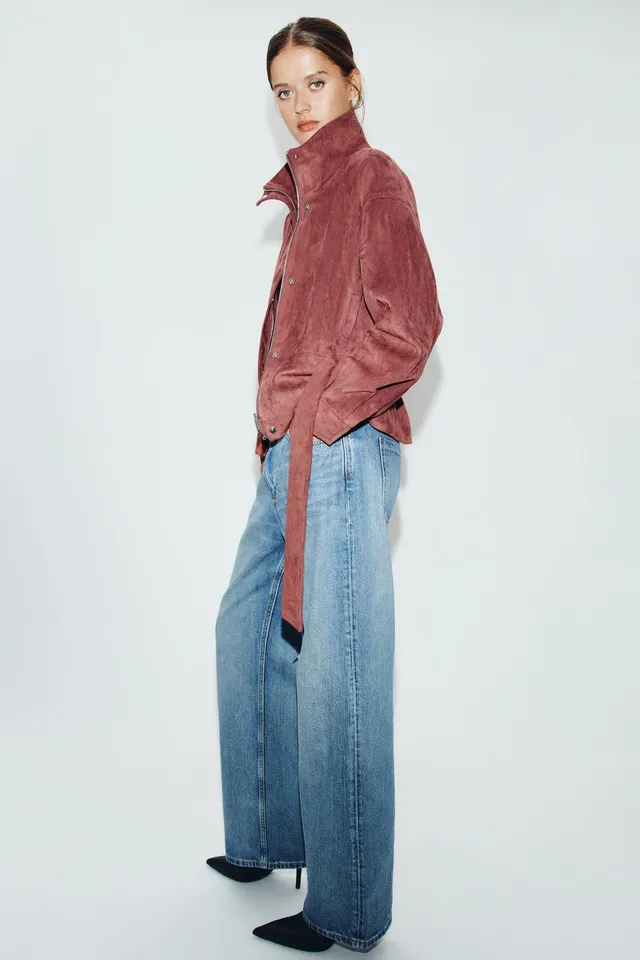 FAUX SUEDE JACKET WITH BELT – image 6