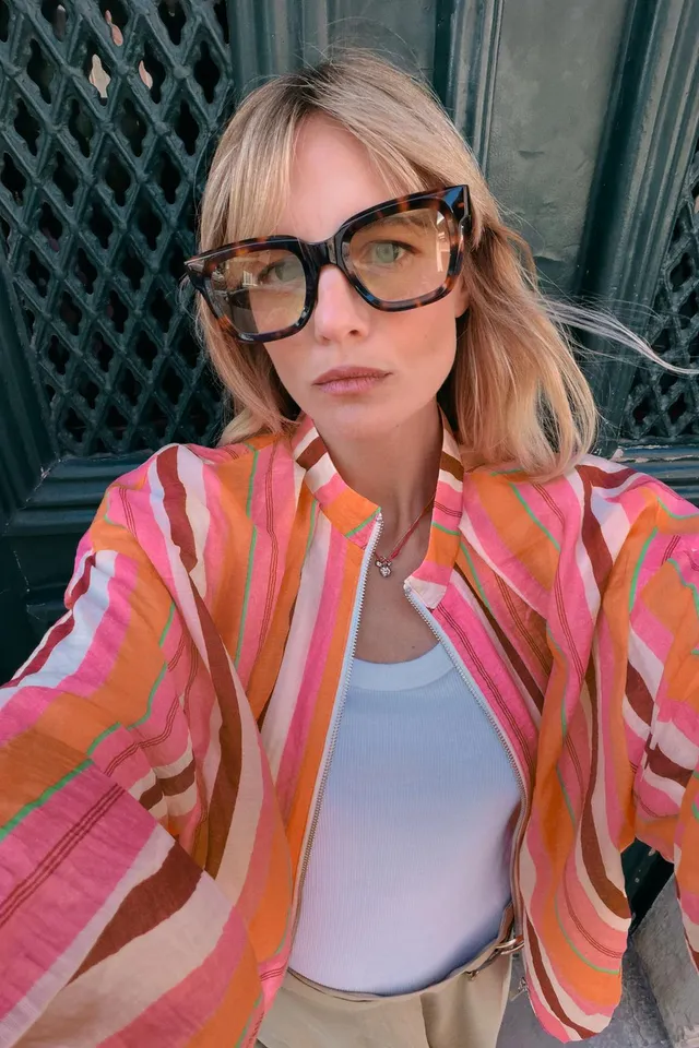 STRIPED BOMBER JACKET – image 3