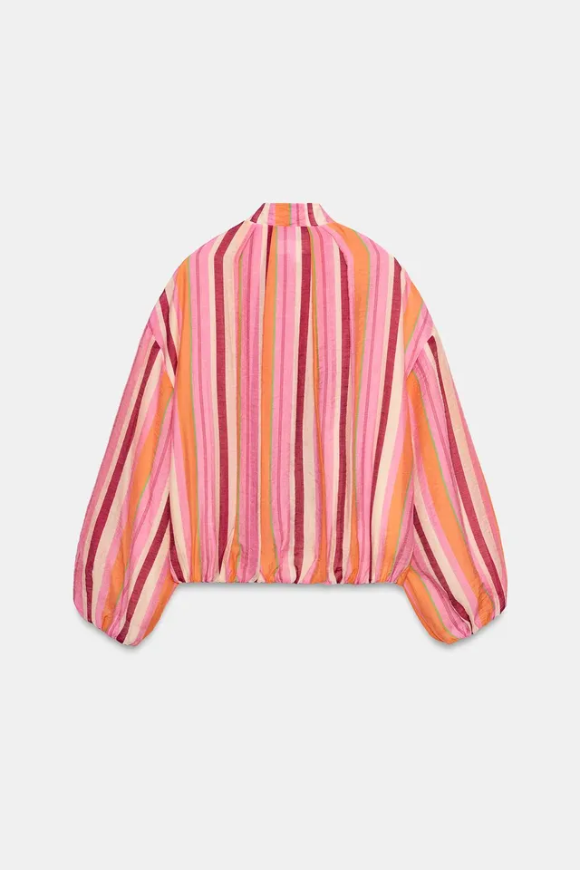 STRIPED BOMBER JACKET – image 7