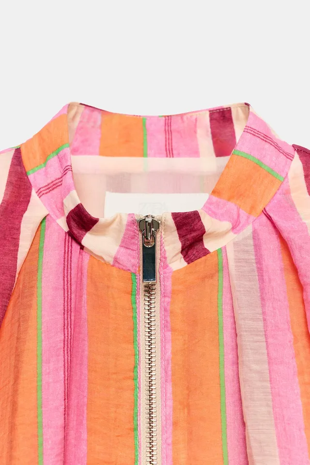 STRIPED BOMBER JACKET – image 8