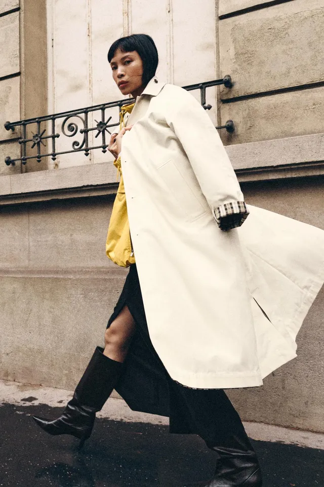 ZW COLLECTION REVERSIBLE CHECK TRENCH COAT – image 5