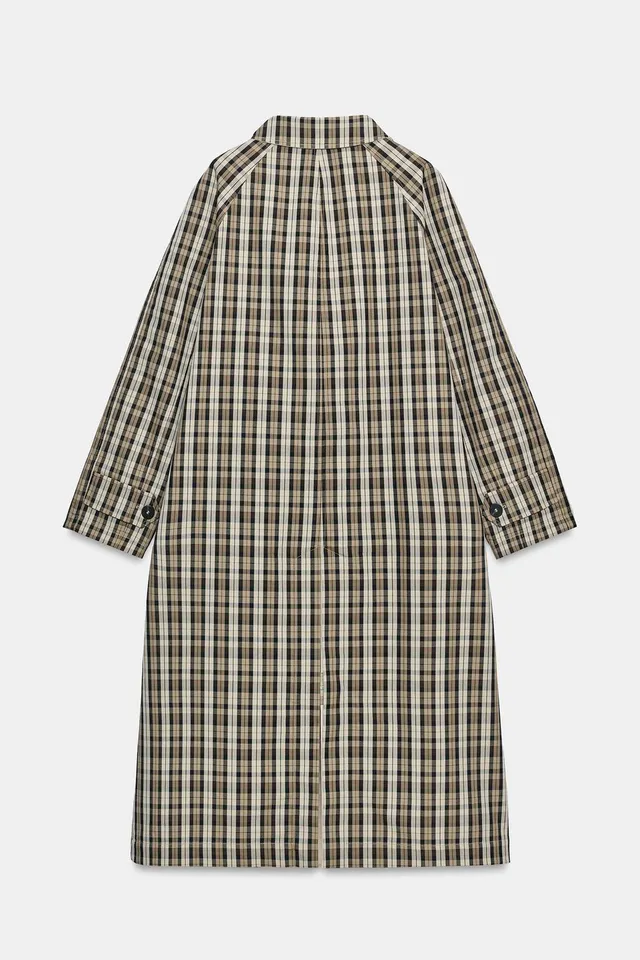 ZW COLLECTION REVERSIBLE CHECK TRENCH COAT – image 8