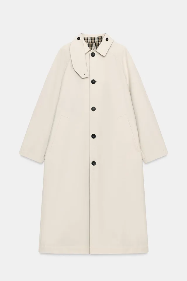ZW COLLECTION REVERSIBLE CHECK TRENCH COAT – image 9
