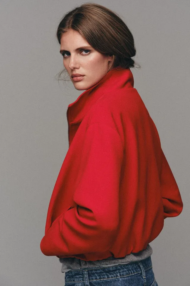 HIGH NECK BOMBER JACKET – image 7