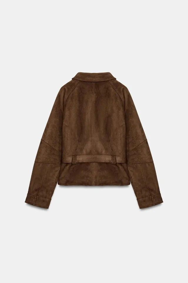 FAUX SUEDE BELTED JACKET – image 7