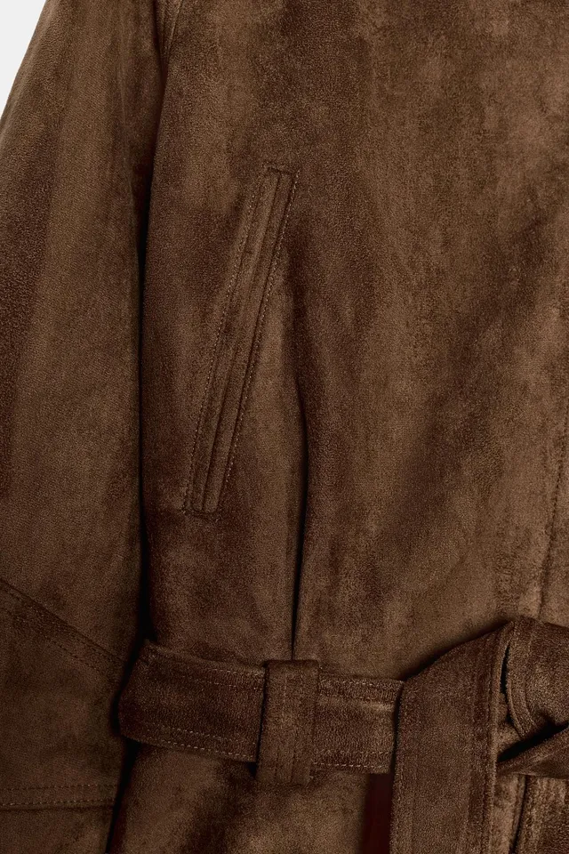 FAUX SUEDE BELTED JACKET – image 8