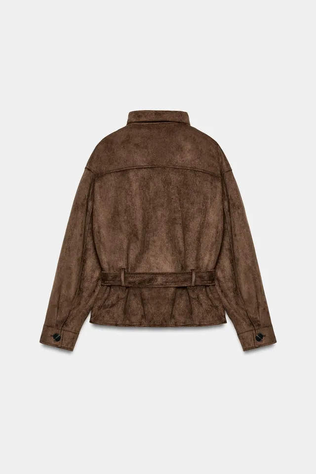 FAUX SUEDE BELTED JACKET – image 8