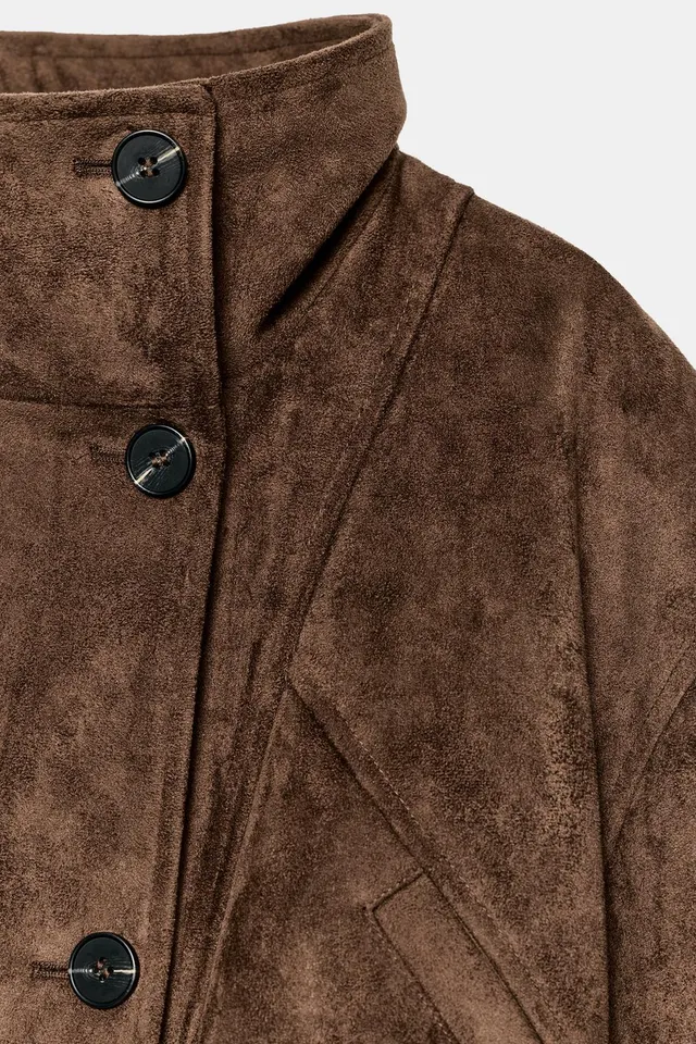 FAUX SUEDE BELTED JACKET – image 9